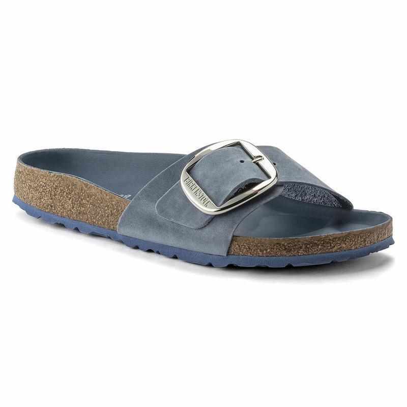 Madrid Birkenstock Big Prackou Oiled Kozene Damske Modre | SK 133PJJ